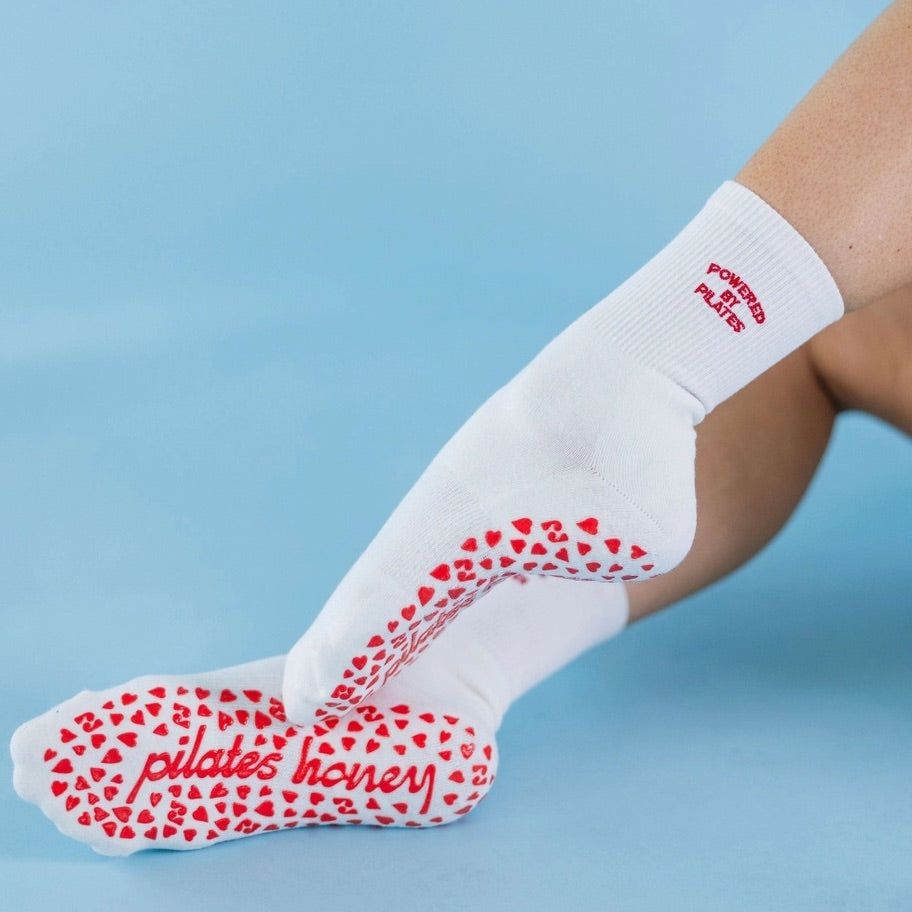 Powered By Pilates - Crew Grip Sock (Barre / Pilates)