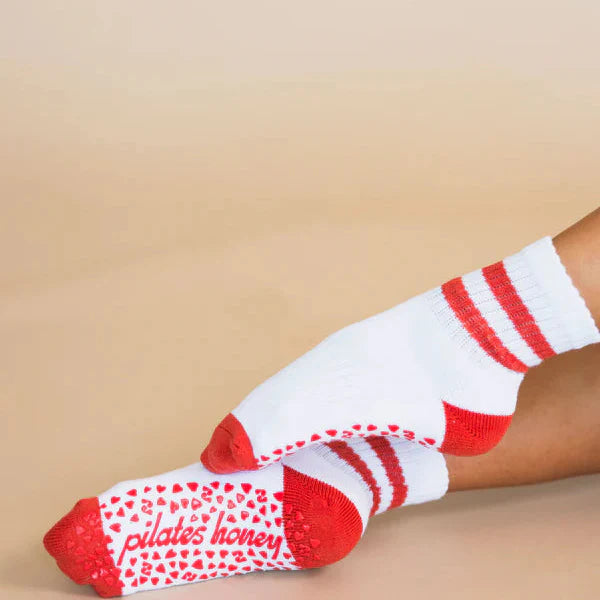 Striped Vintage Short Crew - Grip Sock (Barre / Pilates)