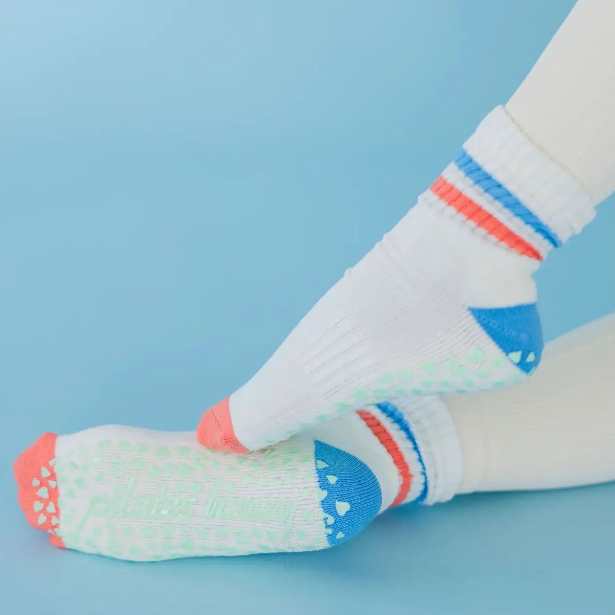 Vintage - USA Stripes Crew Grip Sock (Barre / Pilates)