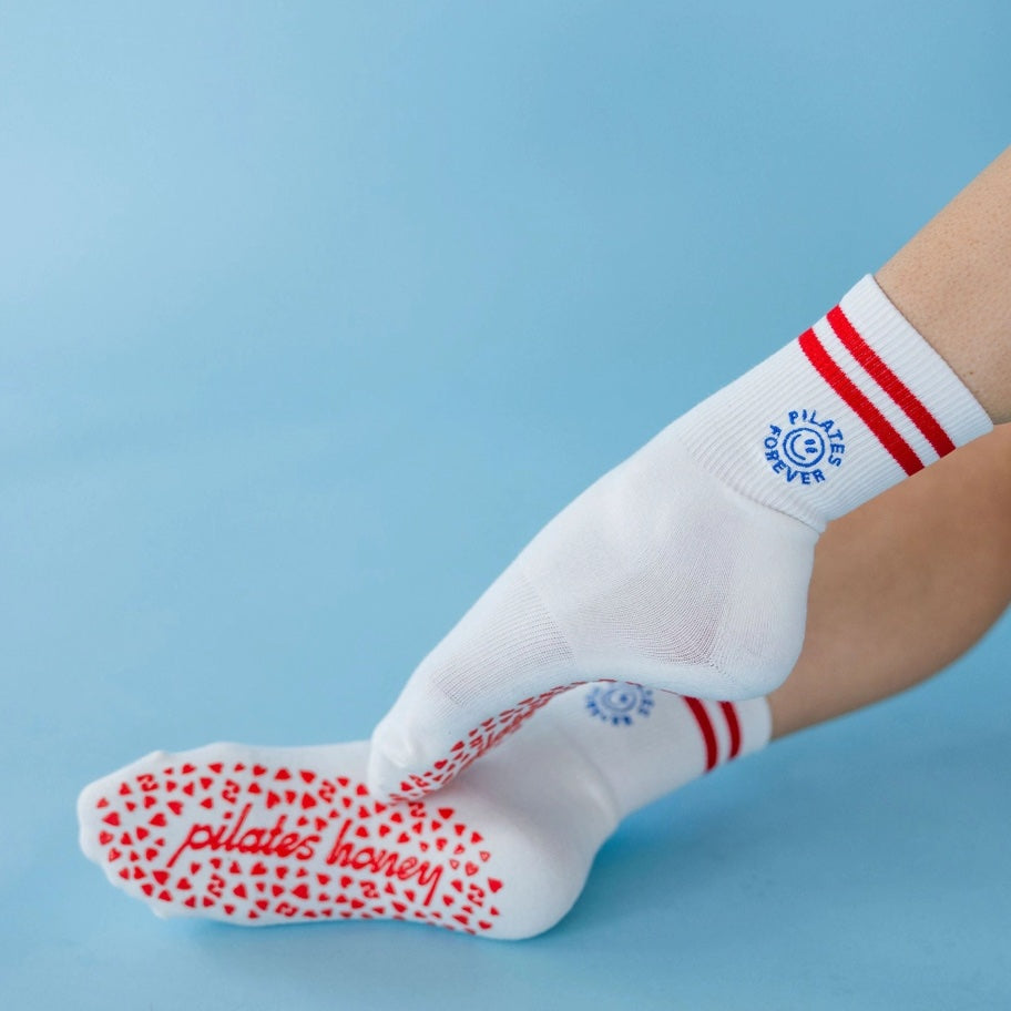 What a Smile - Crew Grip Sock (Barre / Pilates)