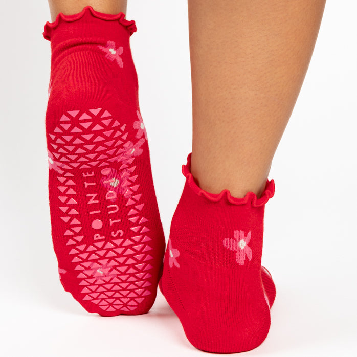 Bloom Quarter Grip Socks - Barre/Pilates