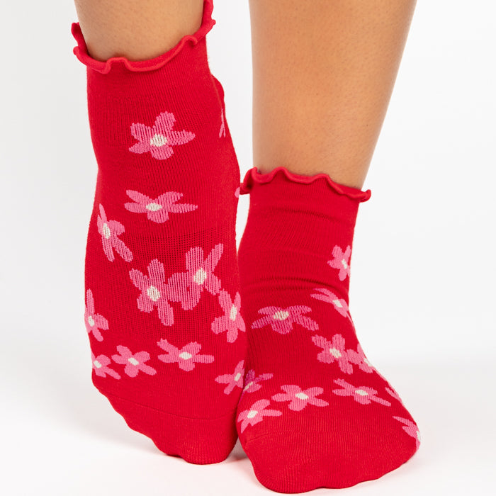 Bloom Quarter Grip Socks - Barre/Pilates