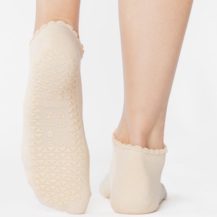 Cherry Full Foot Grip Socks  (Barre/Pilates)