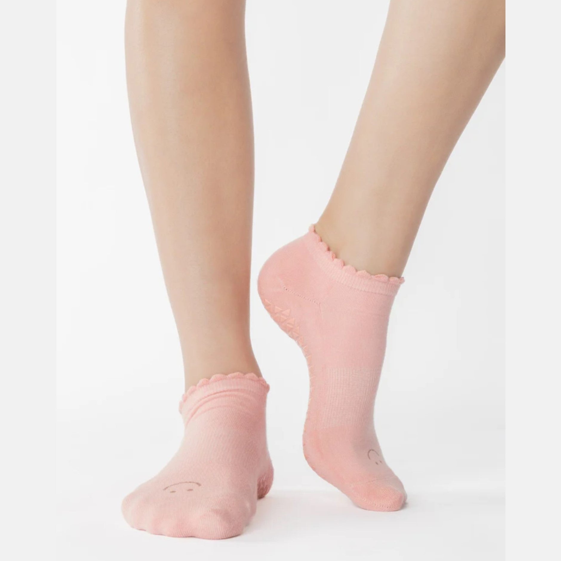 Happy Grip Socks - Coral