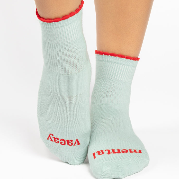 Mental Vacay Ankle Grip Socks
