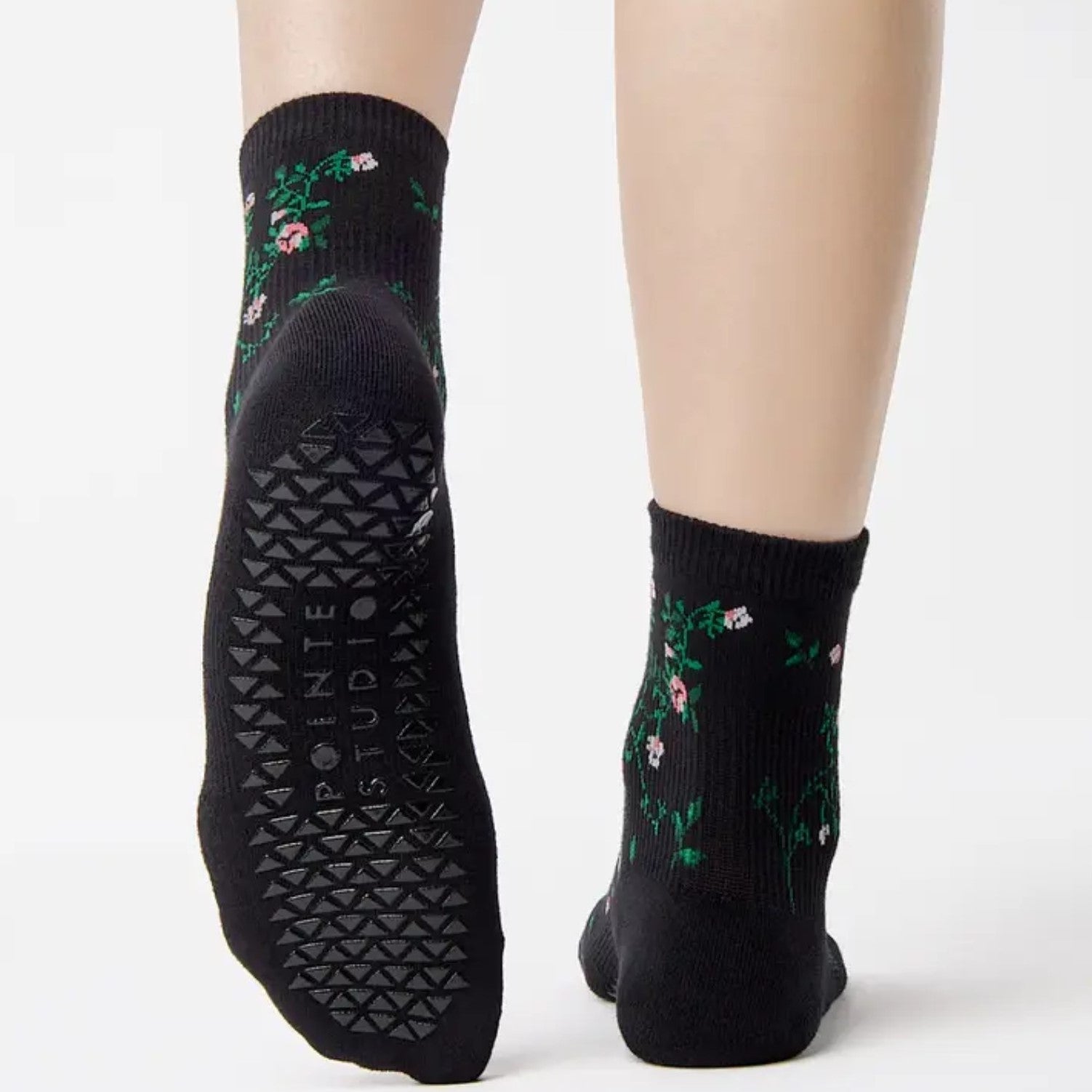 Rose Garden Ankle Grip Socks - (Barre/Pilates)