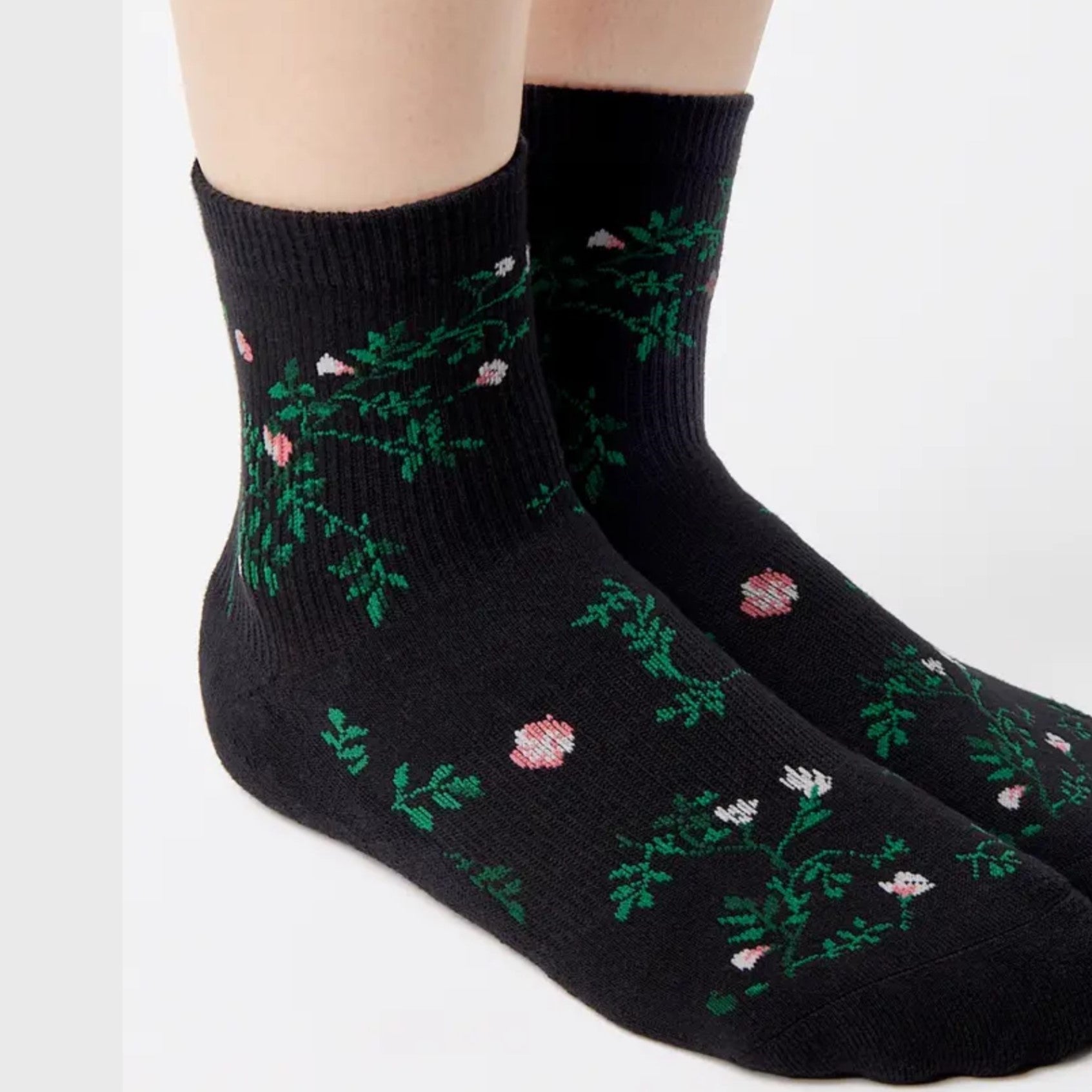 Rose Garden Ankle Grip Socks - (Barre/Pilates)
