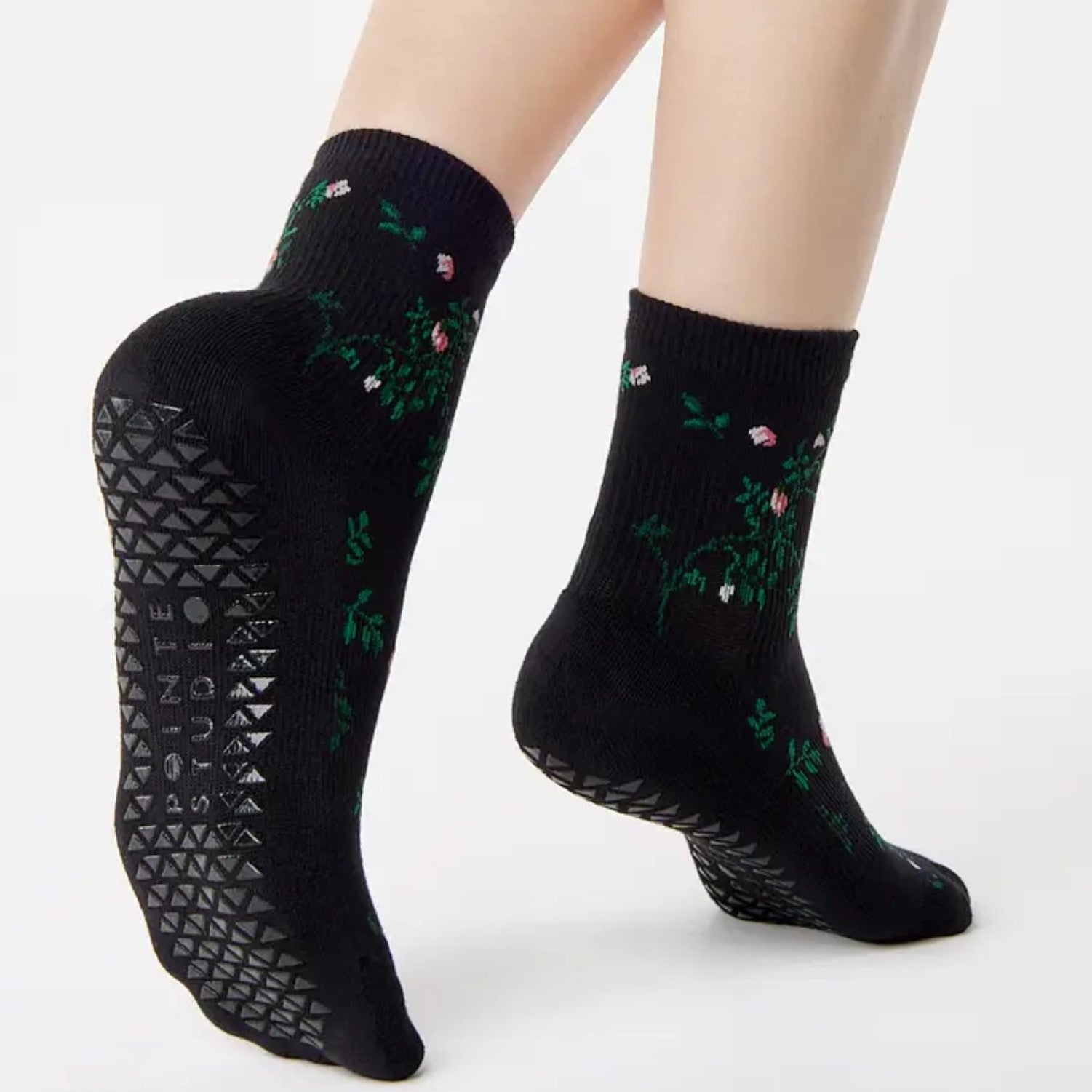 Rose Garden Ankle Grip Socks - (Barre/Pilates)