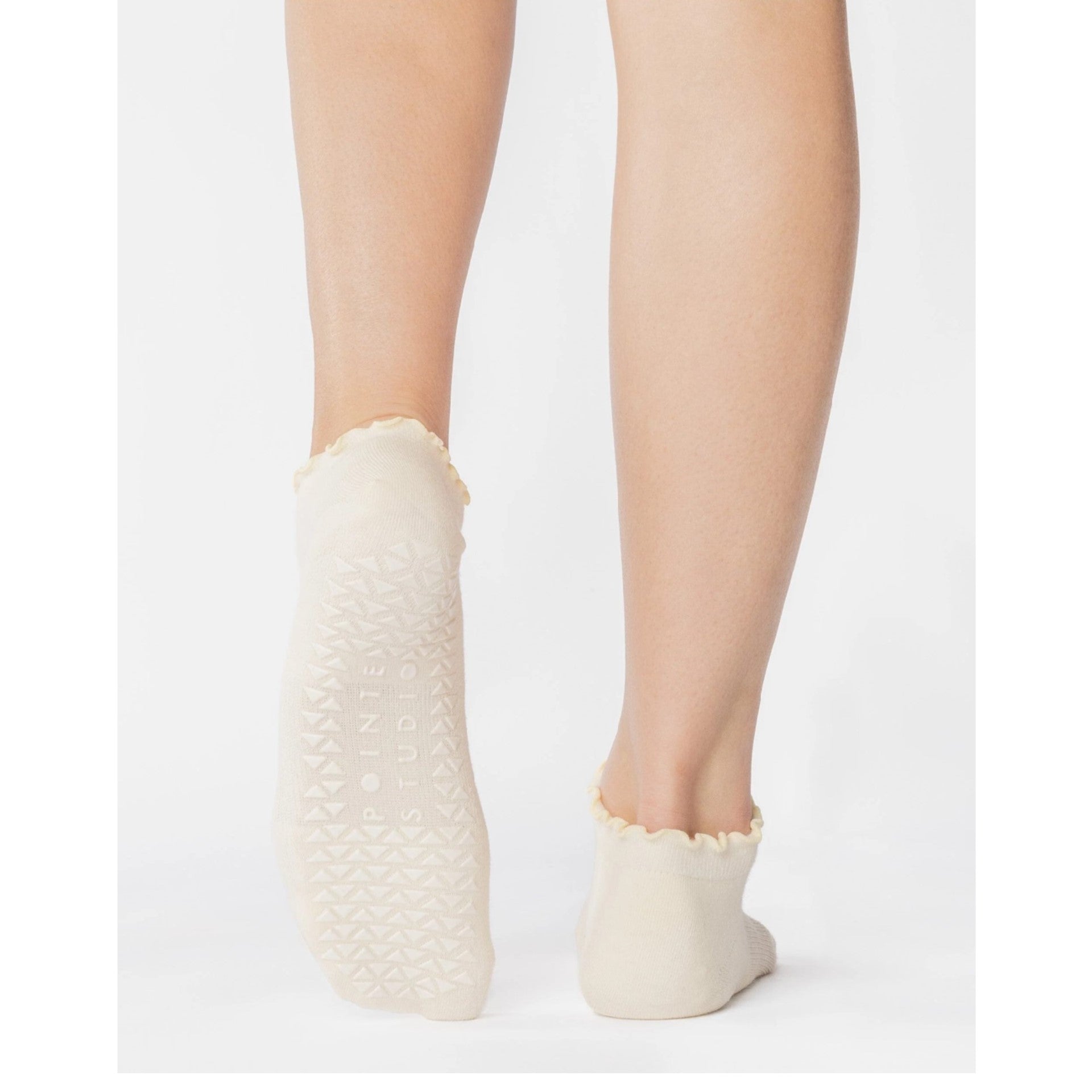 Ruffle Ankle Grip Socks - Barre/Pilates