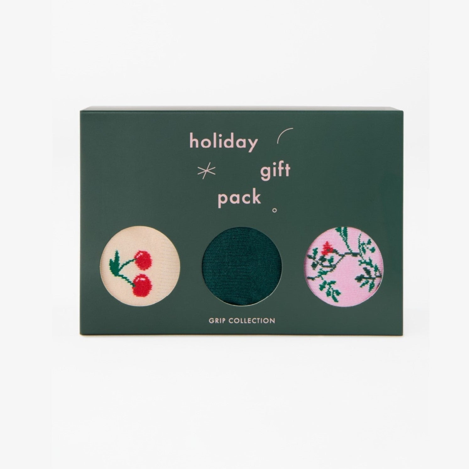 The Winter Garden Gift Pack - Set of 3 Grip Socks (Barre / Pilates)