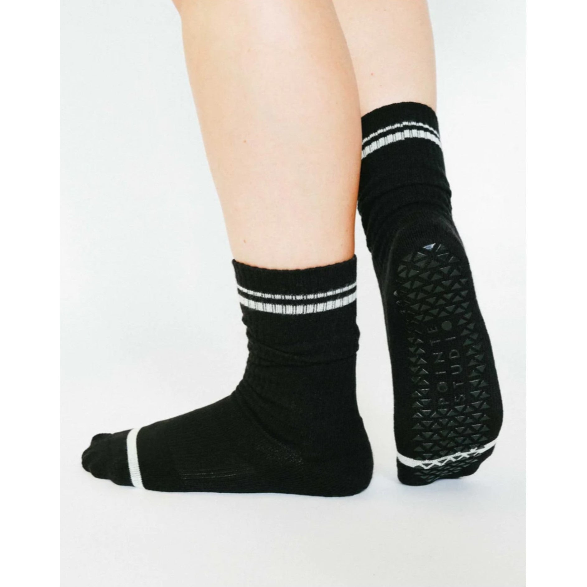 Varsity Crew Grip Socks - (Barre/Pilates)