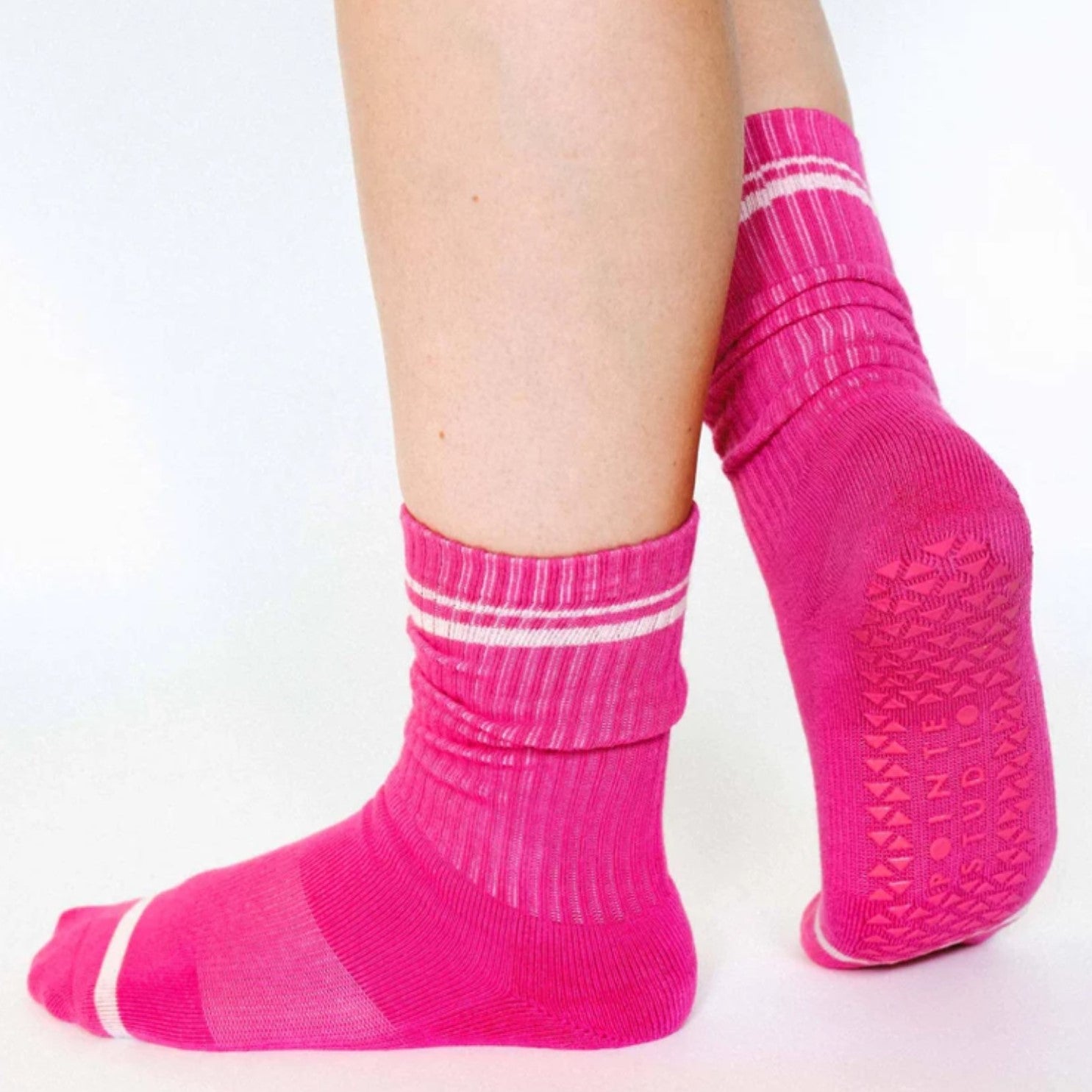 Varsity Crew Grip Socks - (Barre/Pilates)