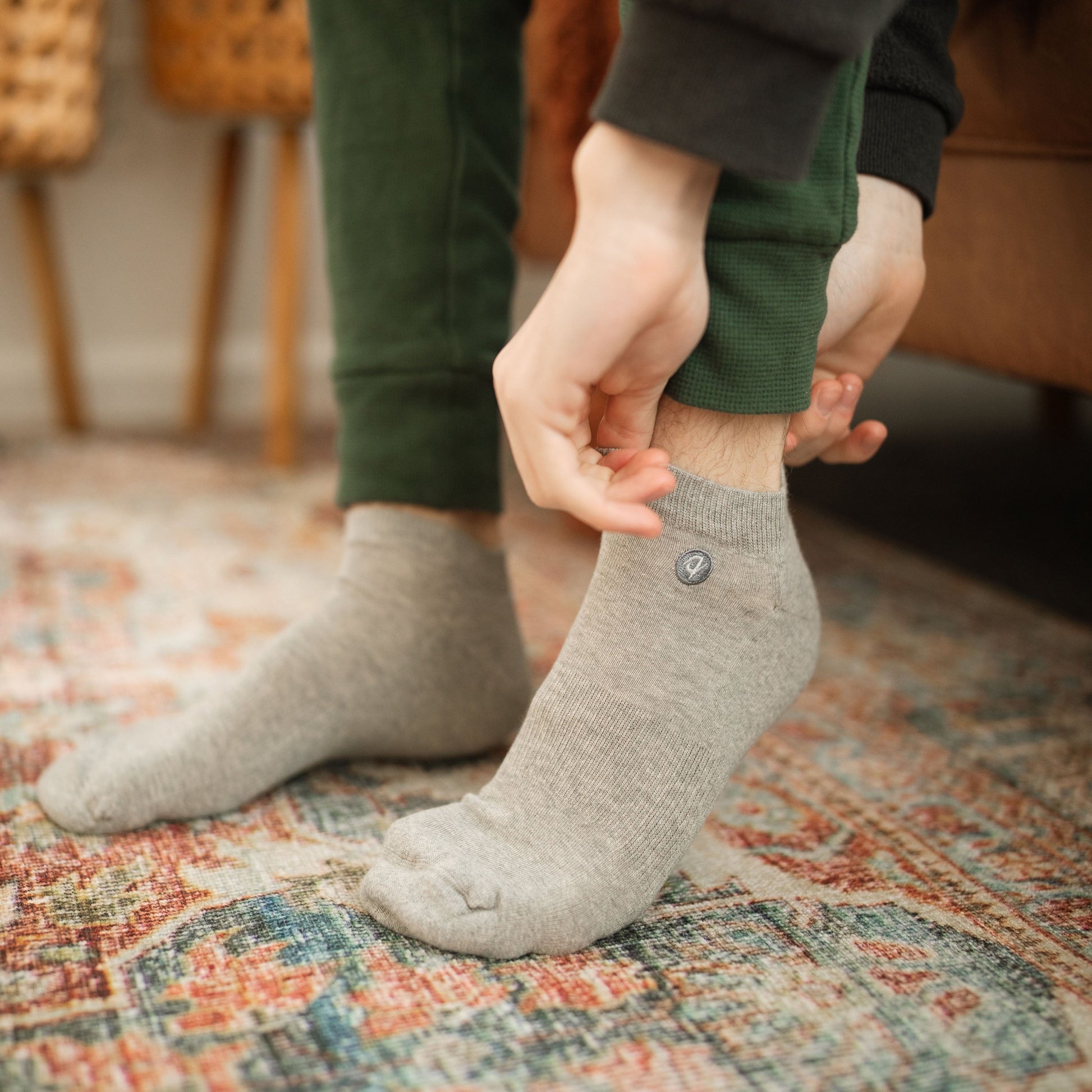 Cotton Ankle Pacers (Midweight) - 97% Organic Cotton