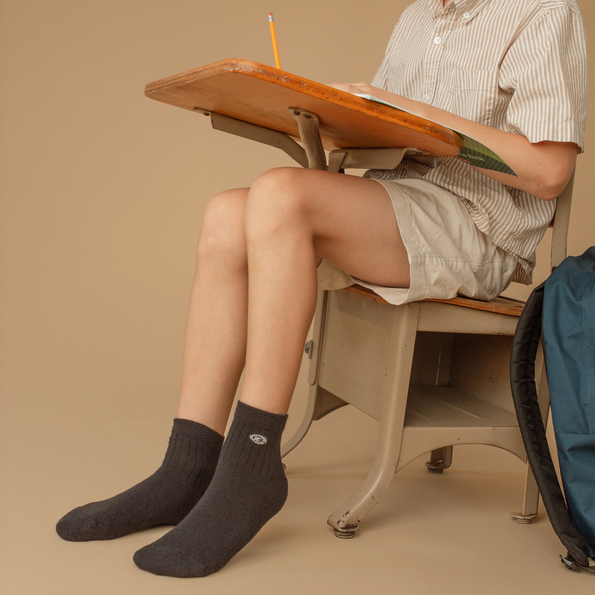 Cotton Quarter Pacers Kids Socks (Midweight) - 97% Organic Cotton