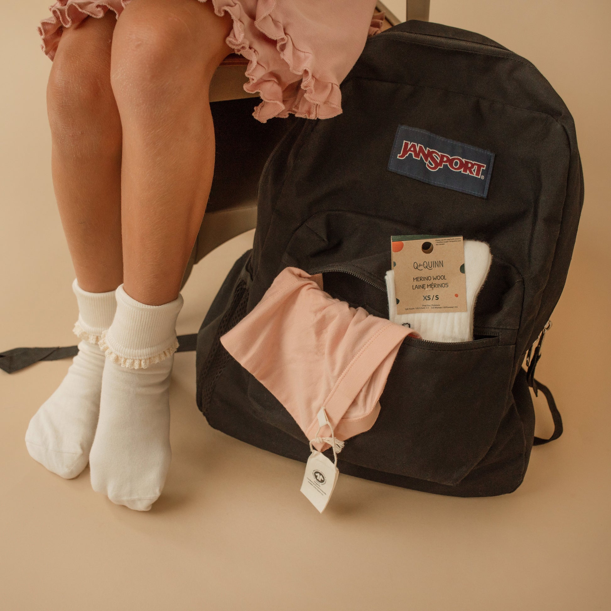 Pure (no dye) Lace Kids Socks - 98% Organic Cotton