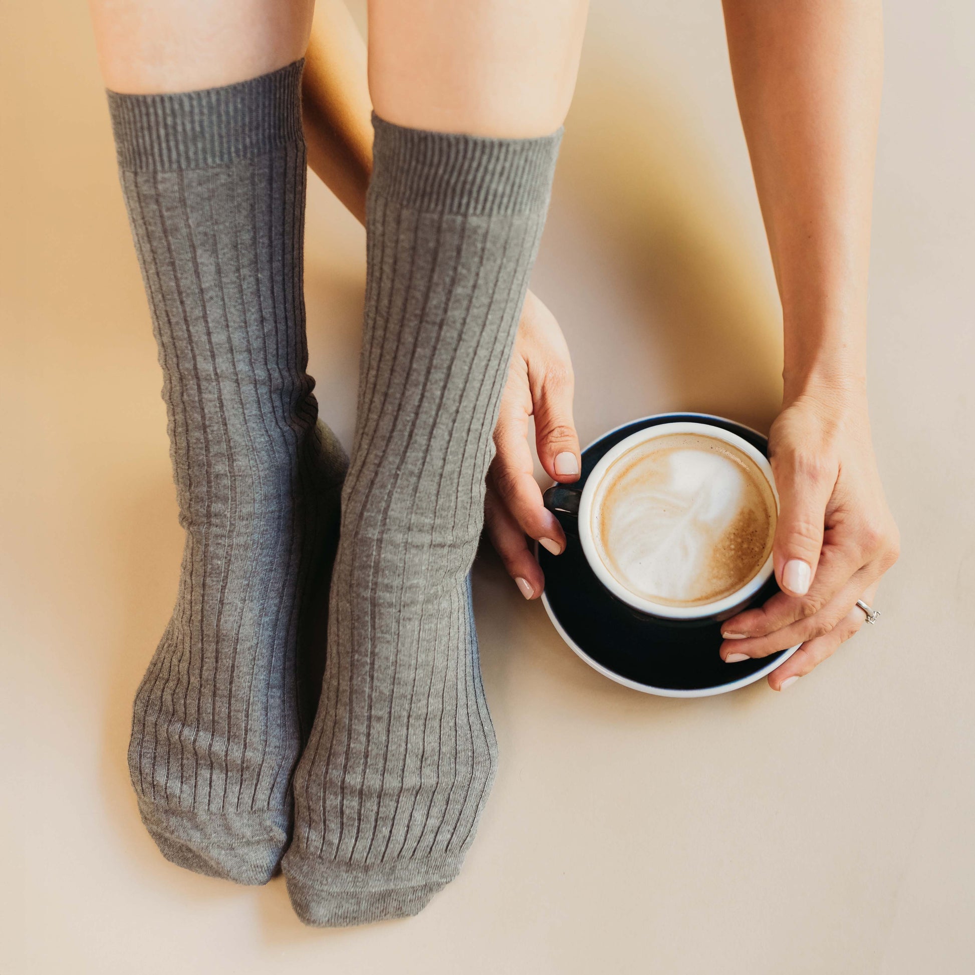 Adult Ribbed Socks - 100% Organic Cotton