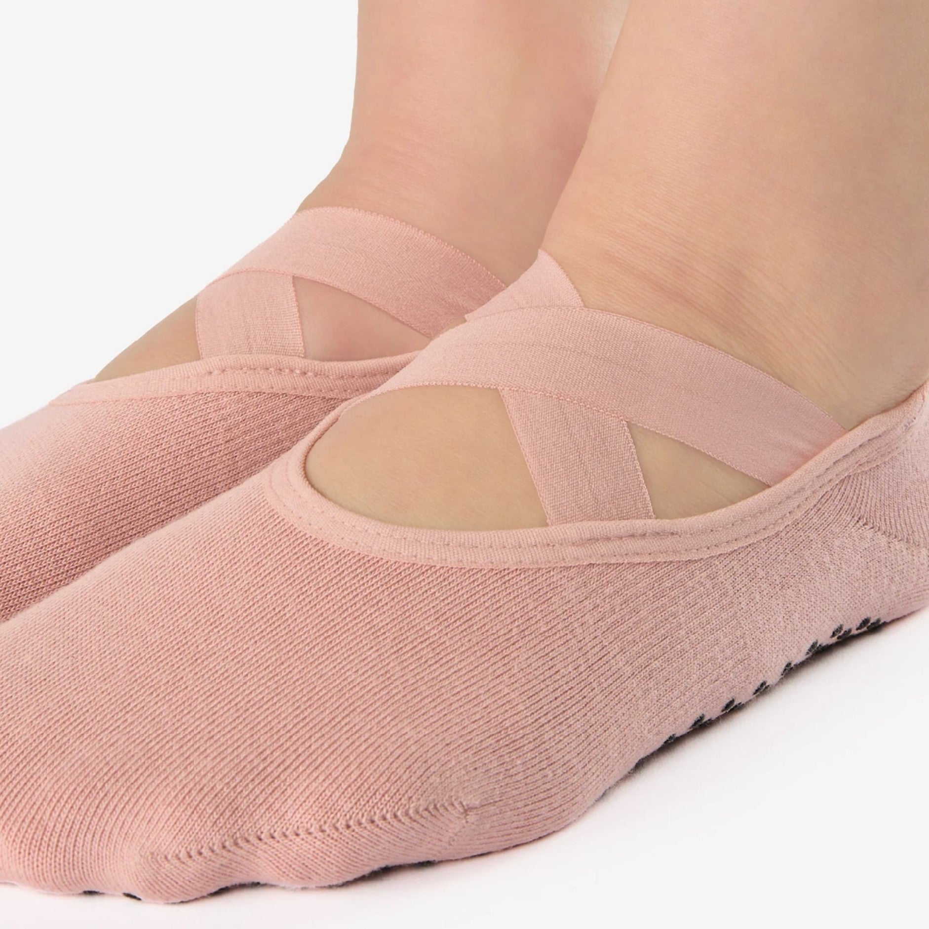 Cross Strap Grip Sock- (Barre / Pilates)