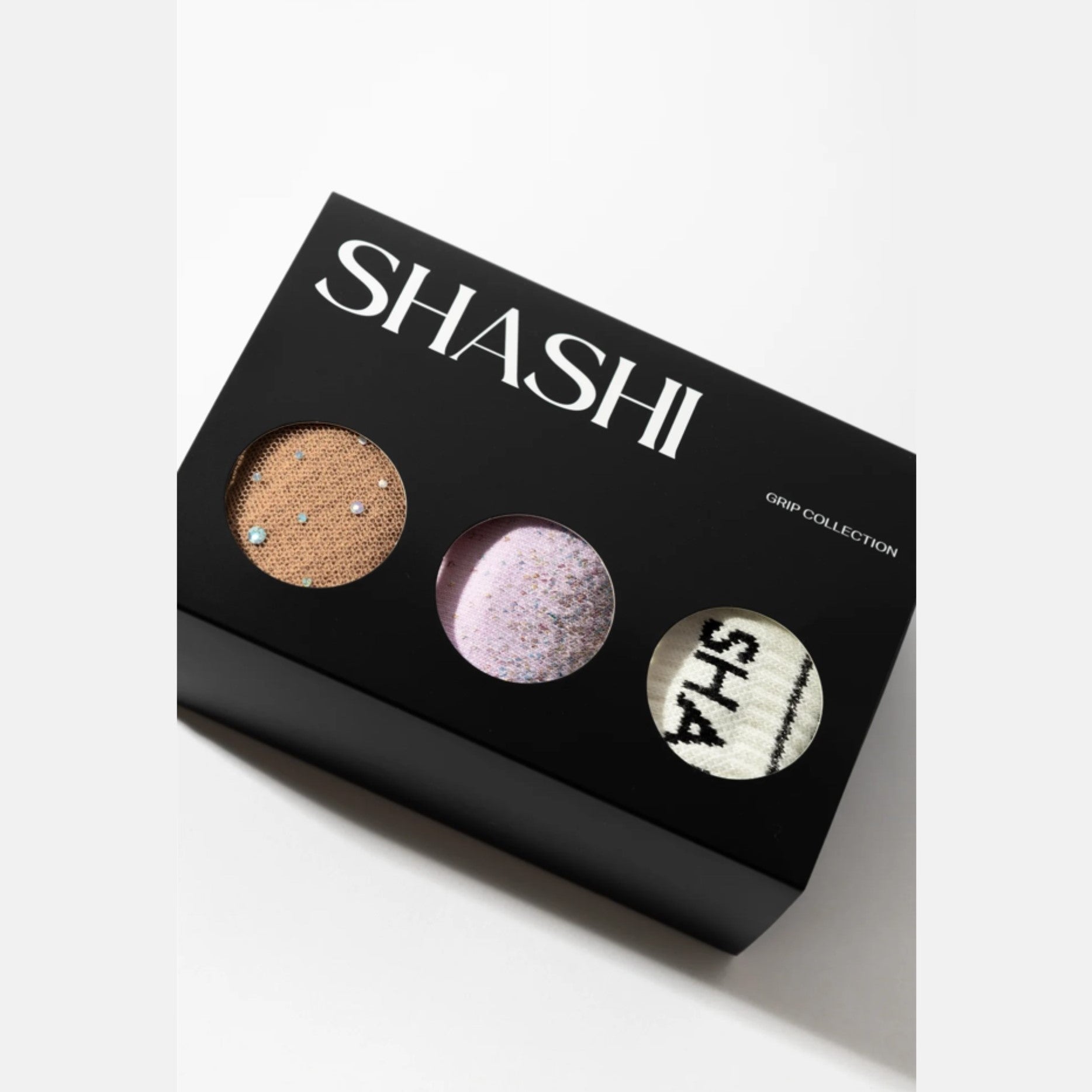 Shine Pack Grip Socks - Black and White Assorted (Barre / Pilates)