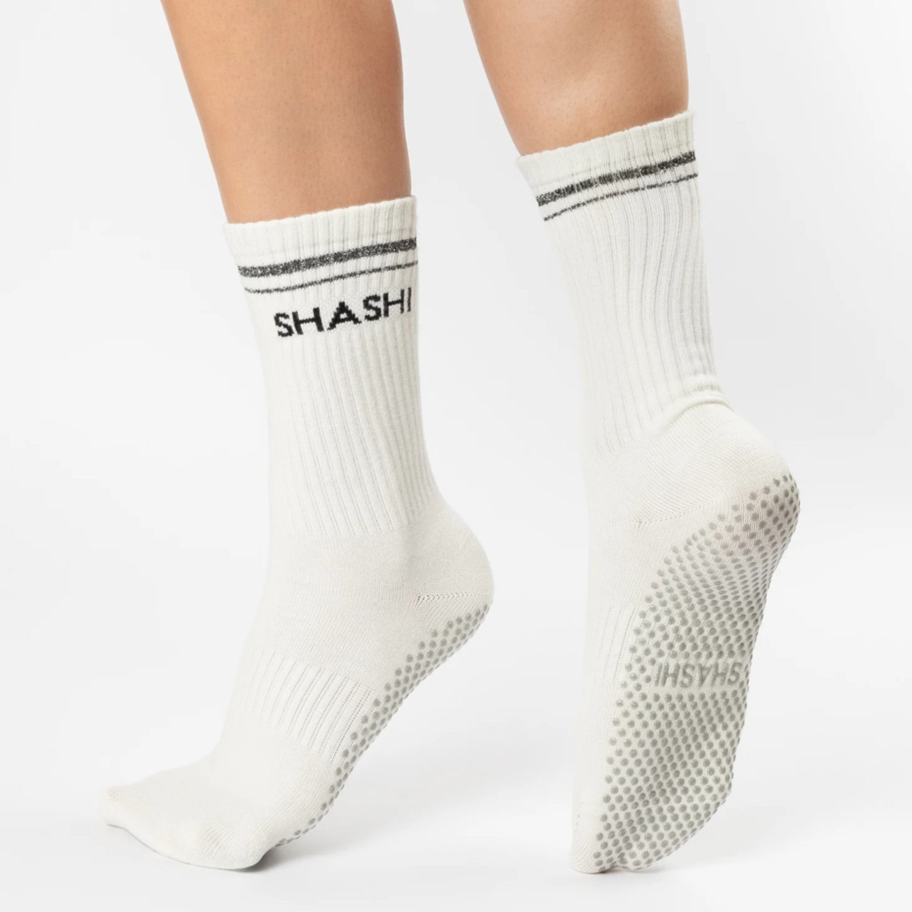 Shine Pack Grip Socks - Black and White Assorted (Barre / Pilates)