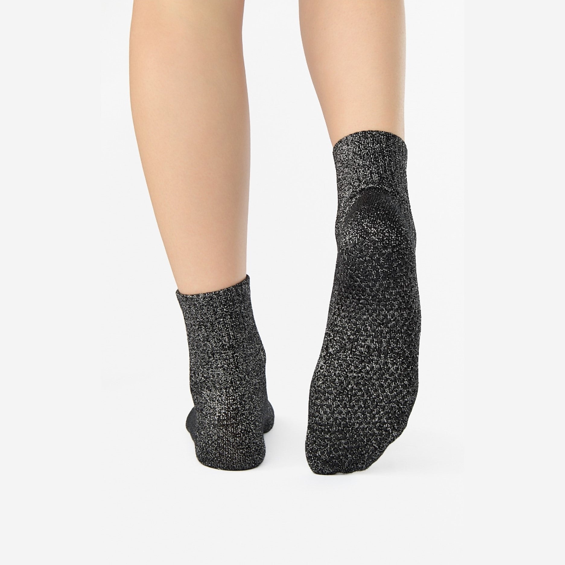 Sparkle Shimmer Ankle Crew Grip Socks (Barre / Pilates)