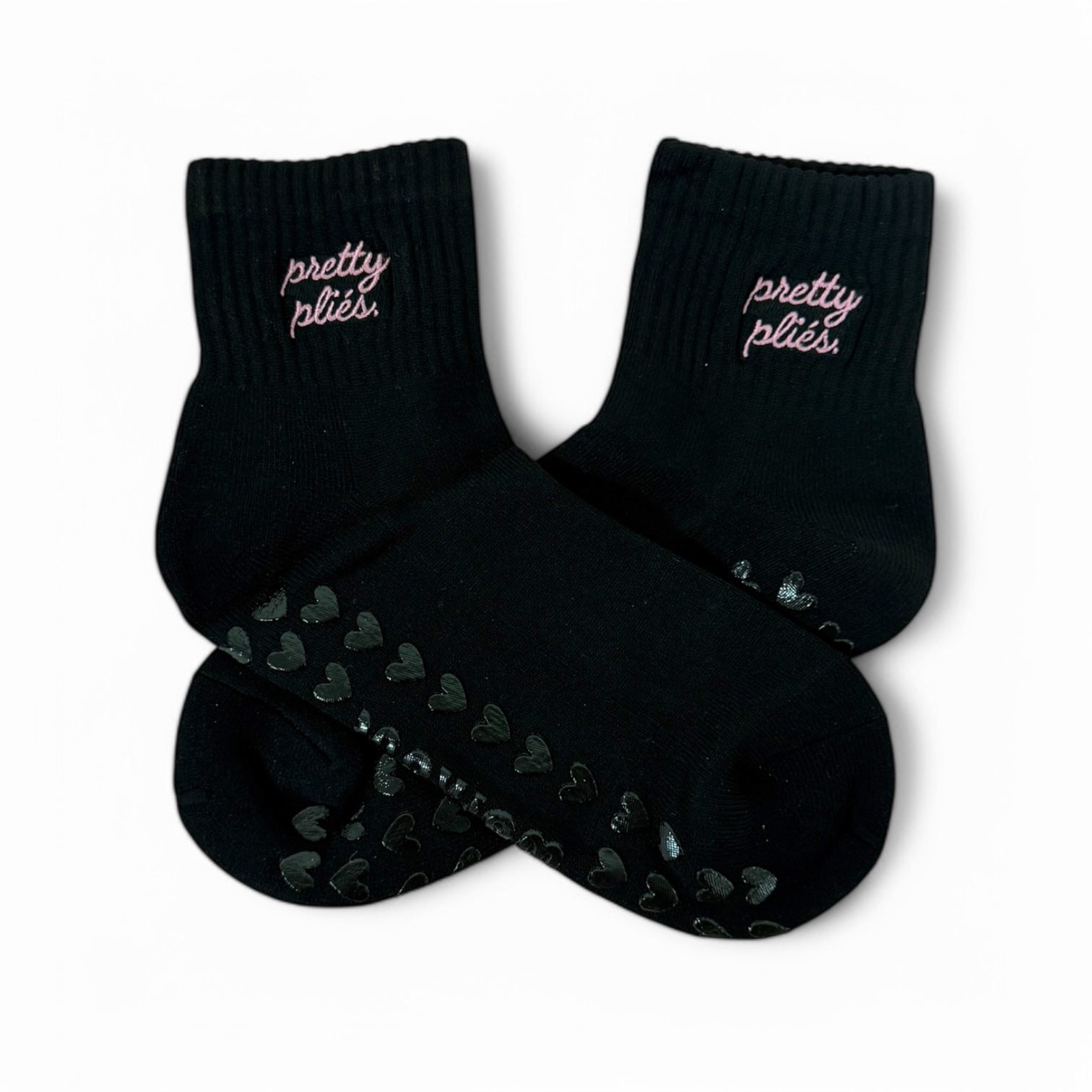 Pretty Pliés  - Embroidered Ankle Grip Socks