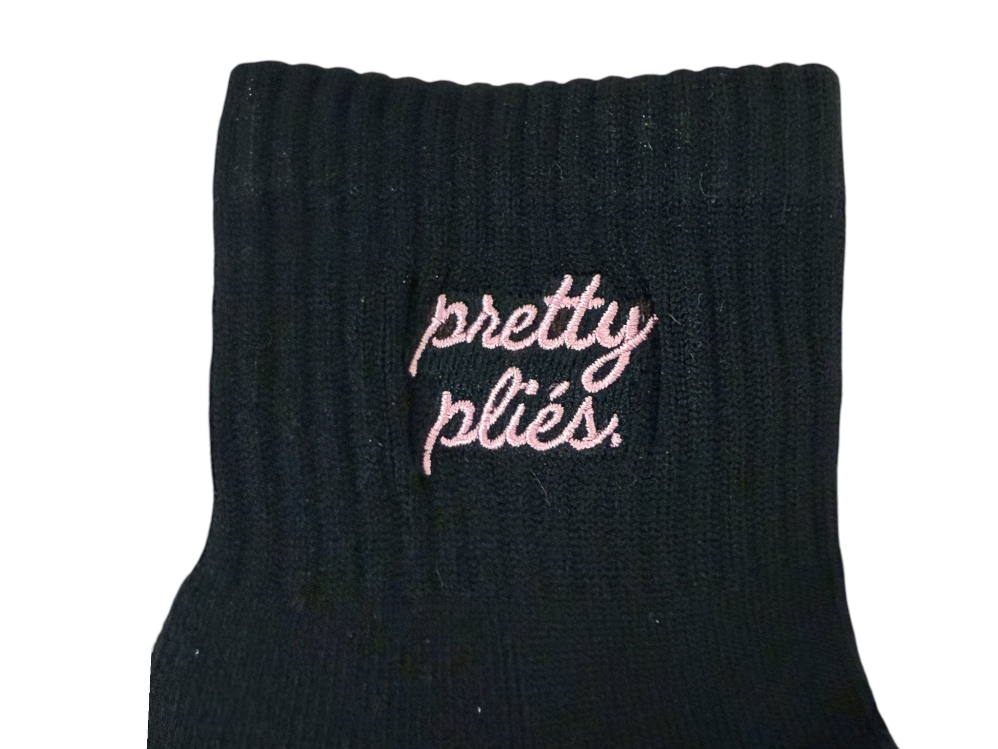 Pretty Pliés  - Embroidered Ankle Grip Socks