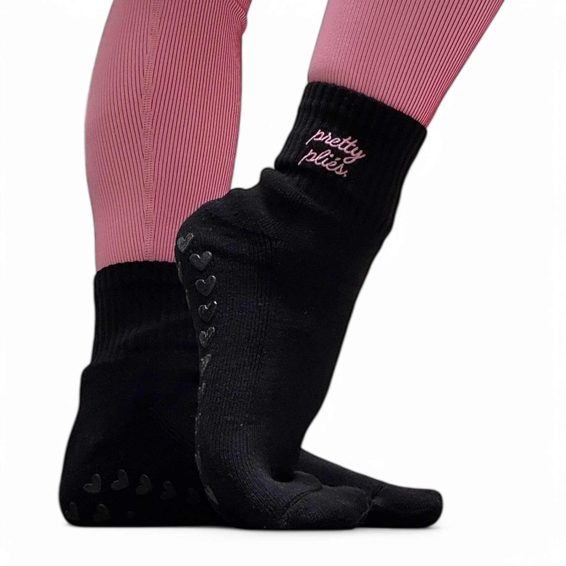 Pretty Pliés  - Embroidered Ankle Grip Socks