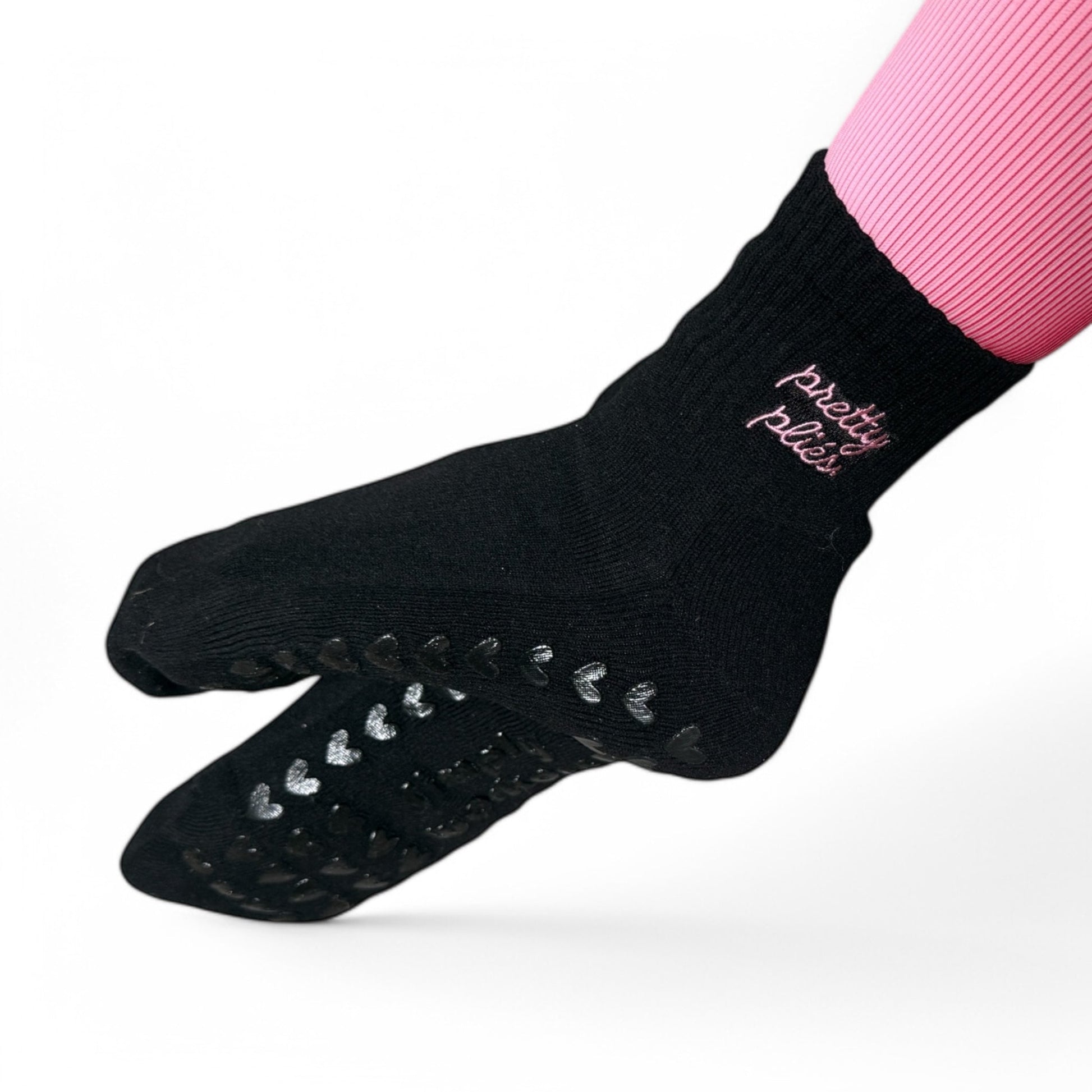 Pretty Pliés  - Embroidered Ankle Grip Socks