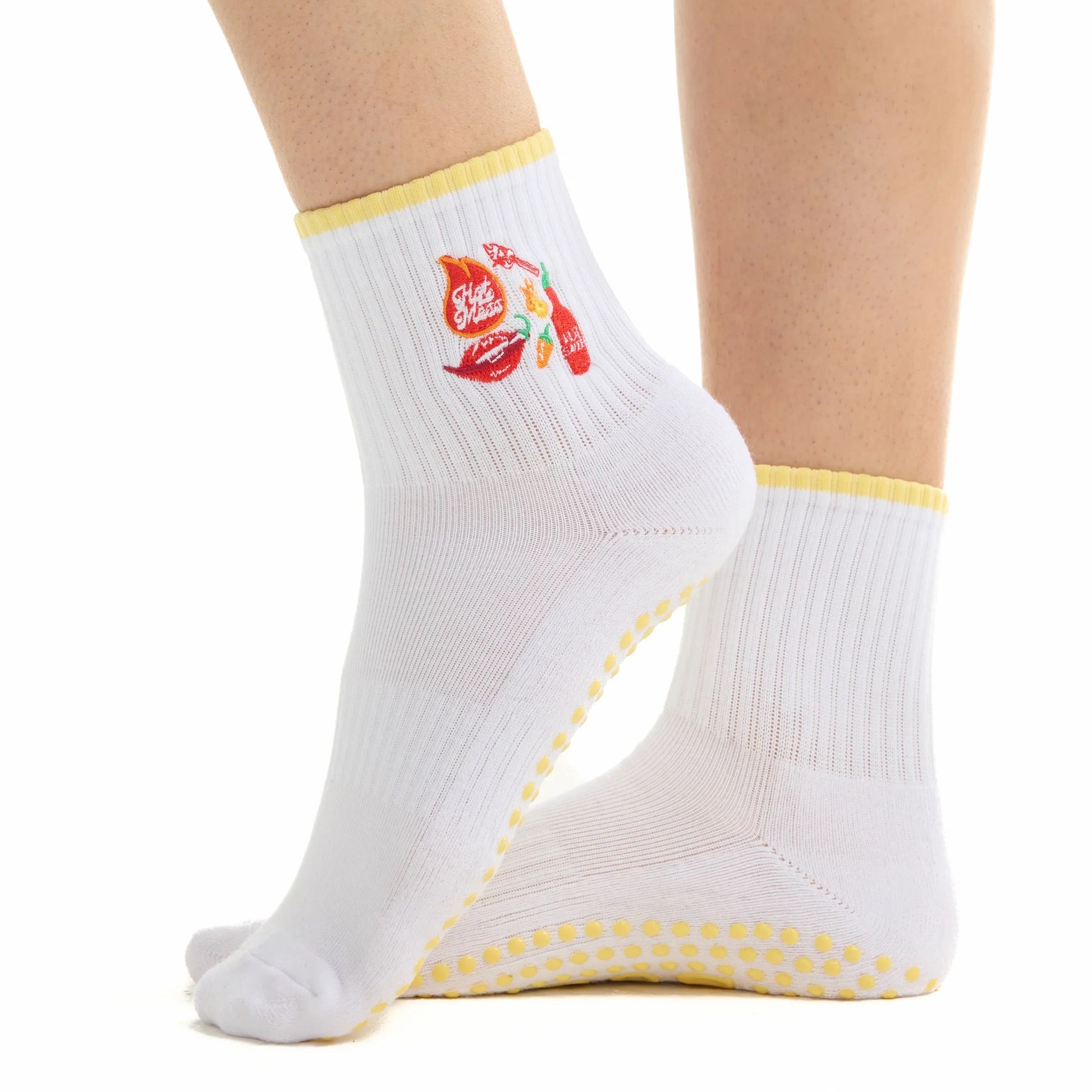 Flamin' - Crew Grip Sock (Barre / Pilates)