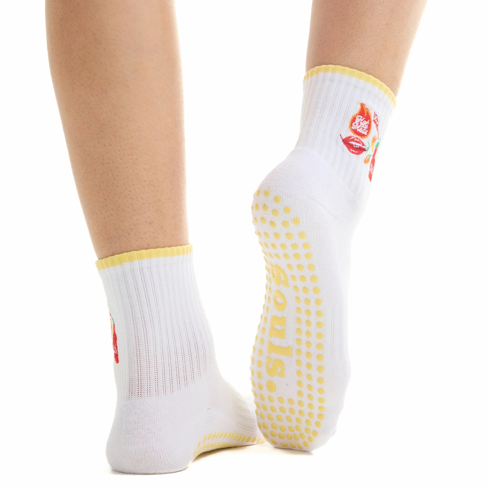 Flamin' - Crew Grip Sock (Barre / Pilates)