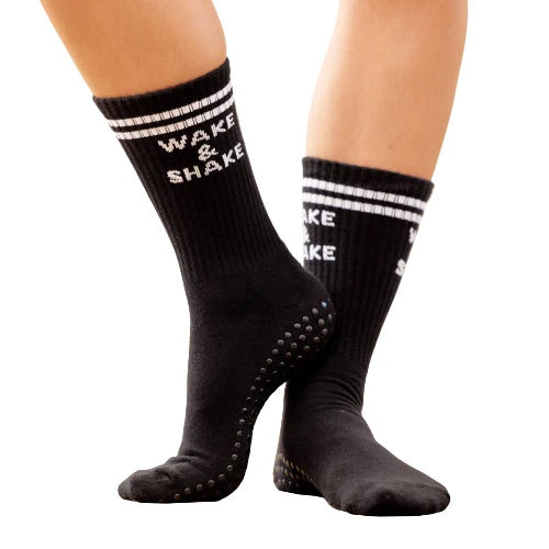 Wake & Shake - Crew Grip Sock (Barre / Pilates)
