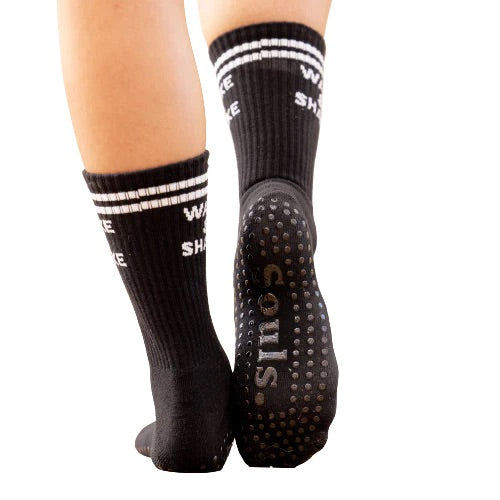 Wake & Shake - Crew Grip Sock (Barre / Pilates)