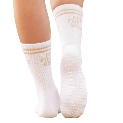 Here For the Booty - Crew Grip Sock (Barre / Pilates)
