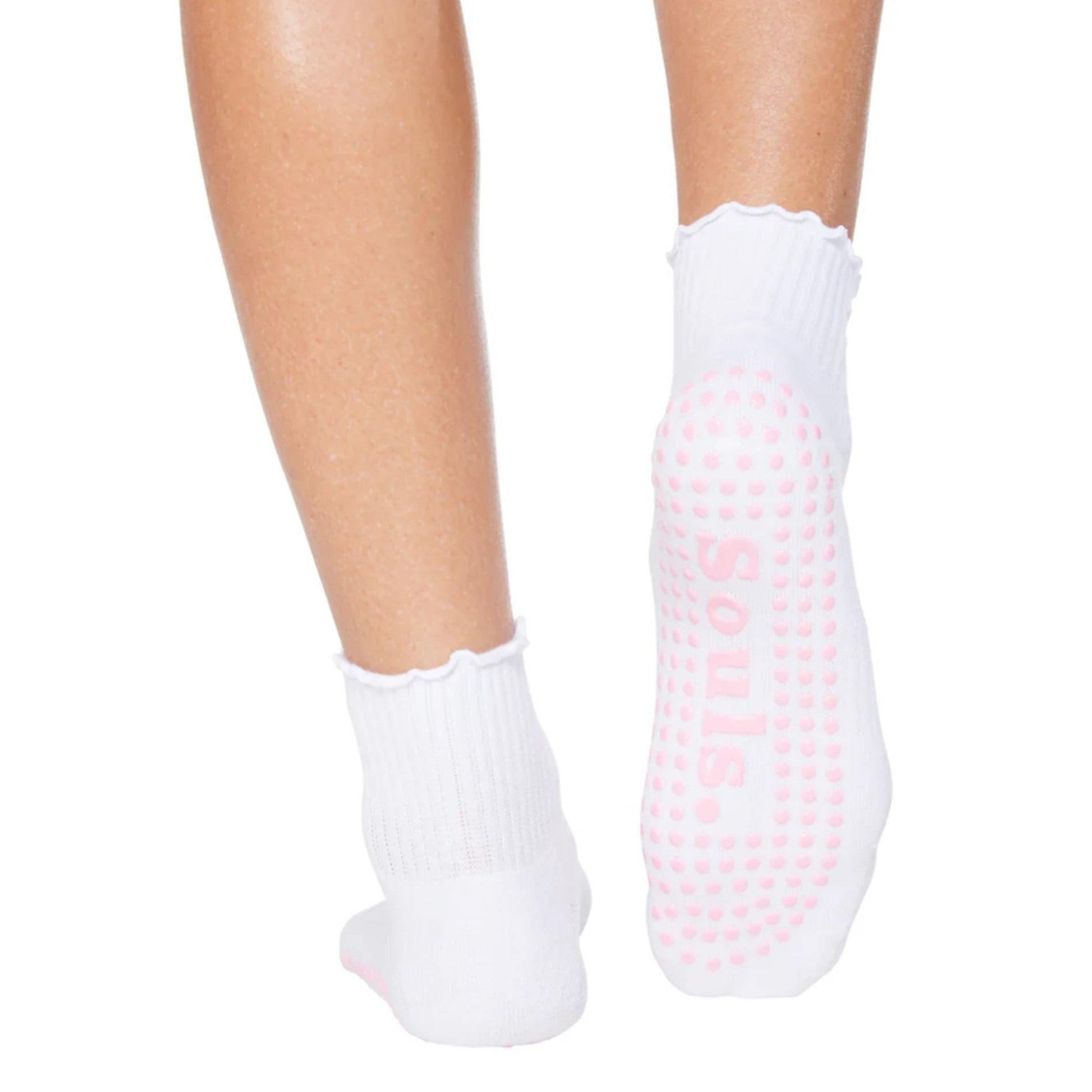 Ruffle Flower - Crew Grip Sock (Barre / Pilates)