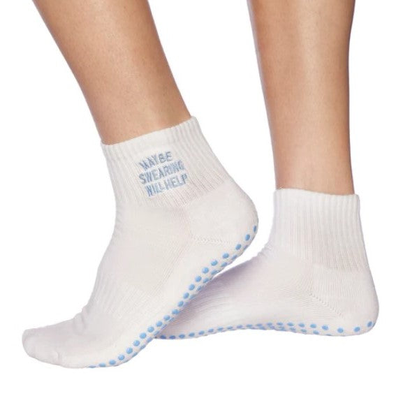 Maybe Swearing Will Help - Crew Grip Sock (Barre / Pilates)