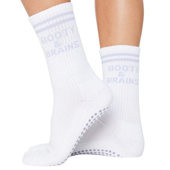 Booty and Brains - Crew Grip Sock (Barre / Pilates)