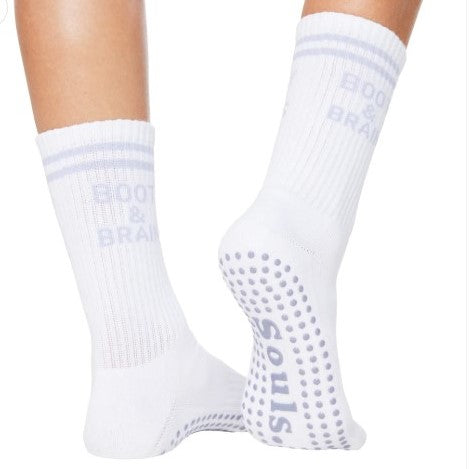 Booty and Brains - Crew Grip Sock (Barre / Pilates)