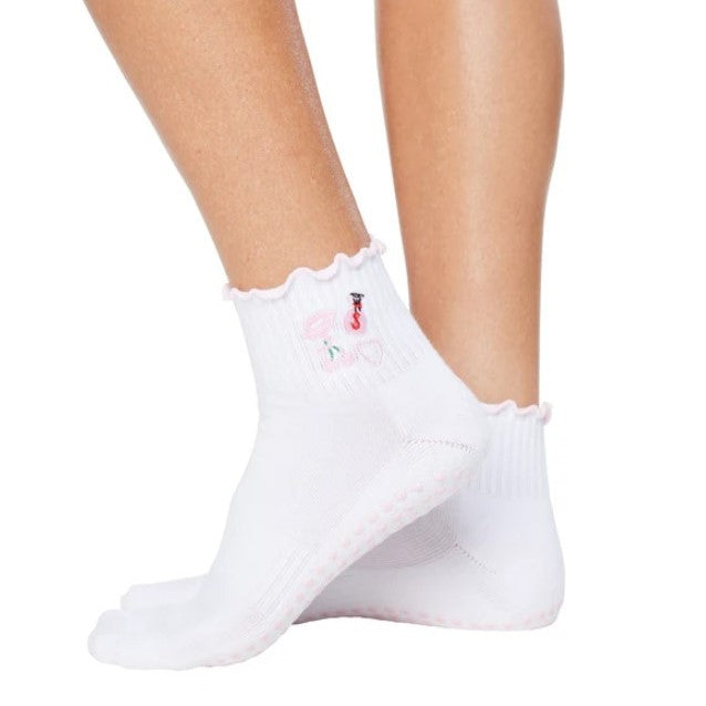 Ruffle Girly Things - Crew Grip Sock (Barre / Pilates)