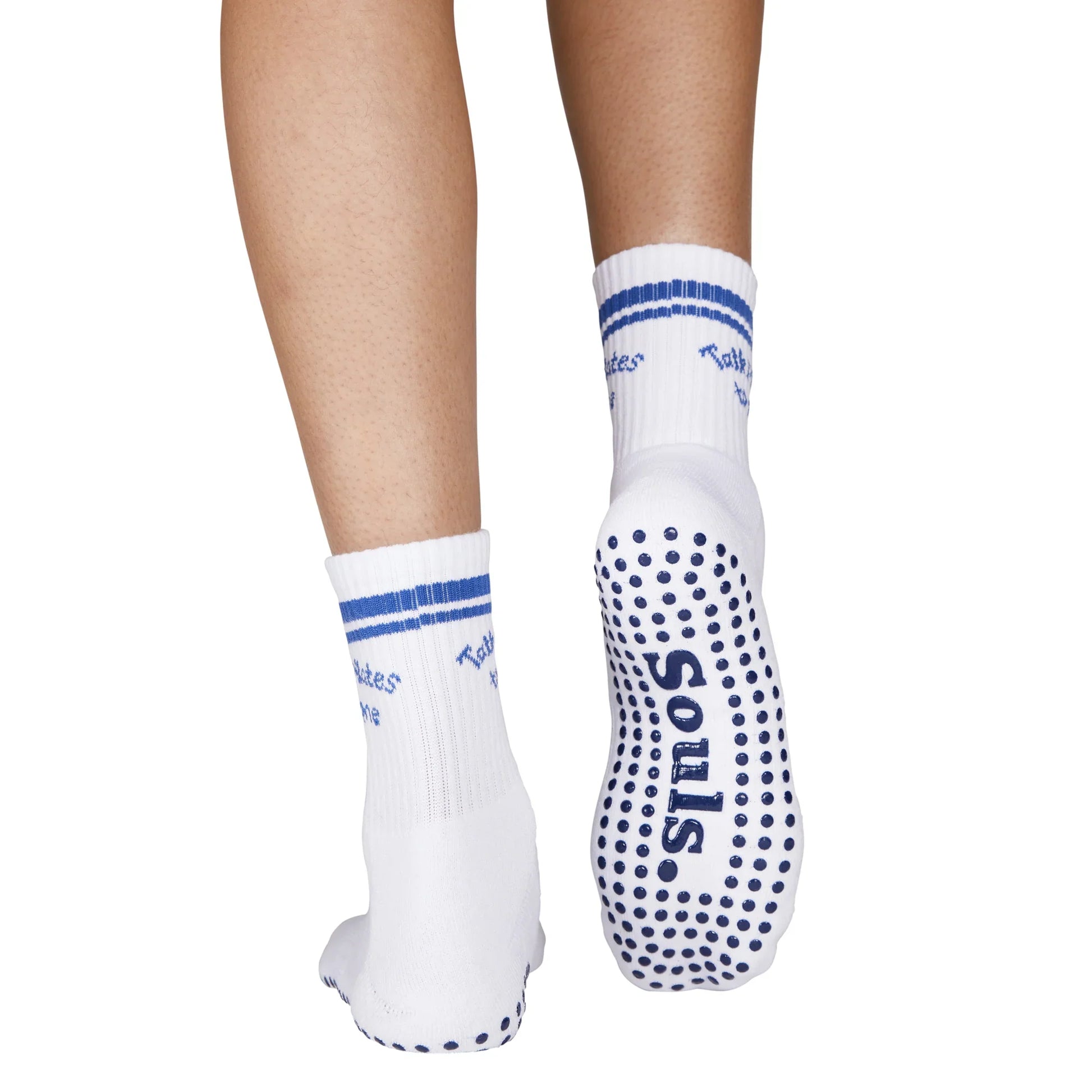 Talk Pilates To Me - Crew Grip Sock (Barre / Pilates)