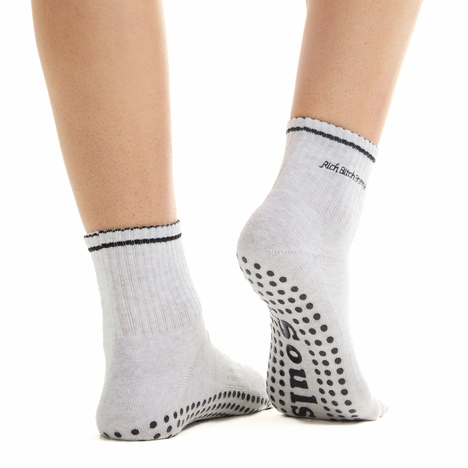 Rich Bitch Energy - Ankle Grip Sock (Barre / Pilates)