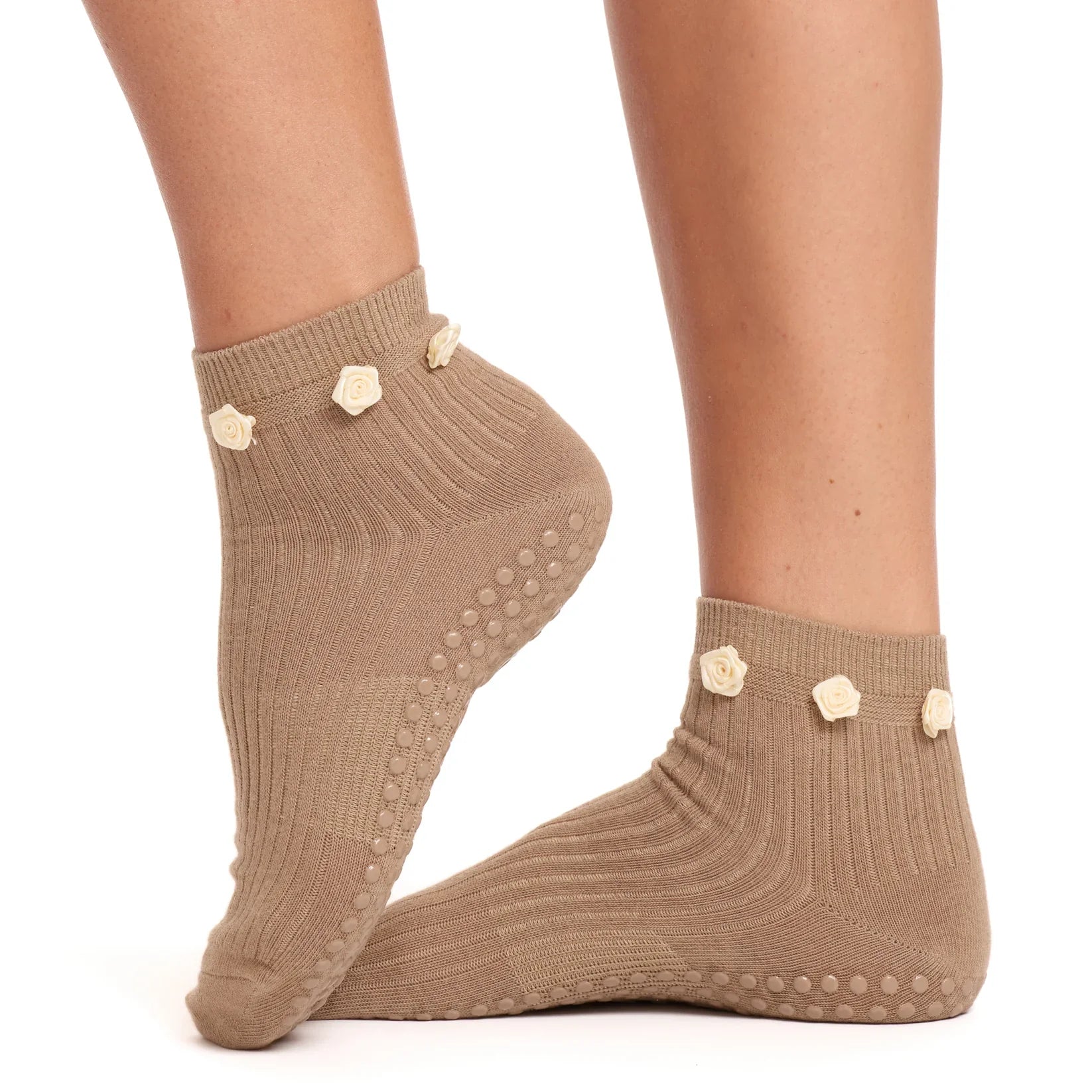 Flower - Ankle Grip Sock (Barre / Pilates)