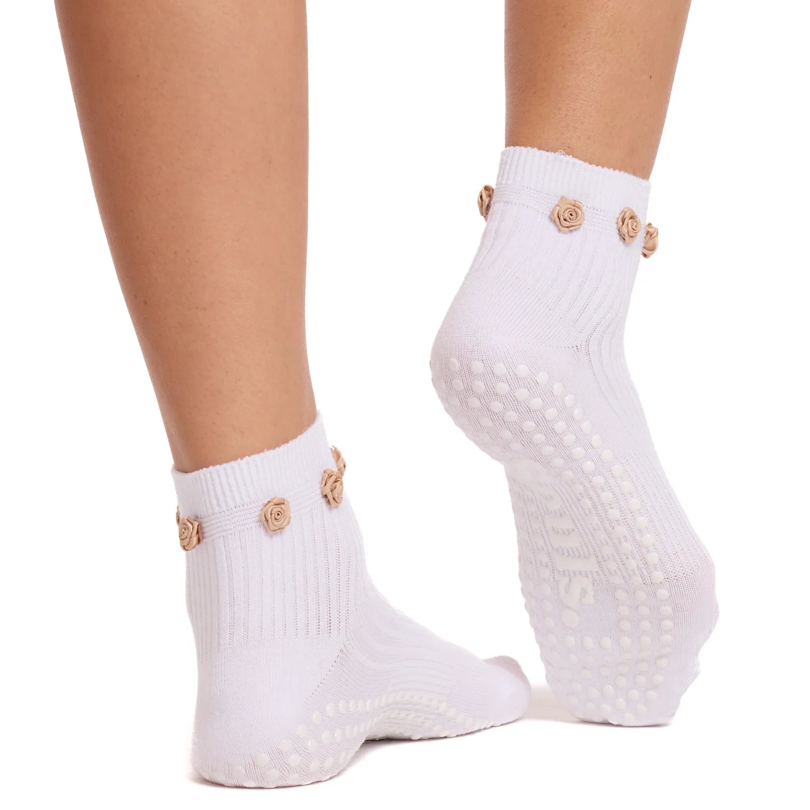 Flower - Ankle Grip Sock (Barre / Pilates)