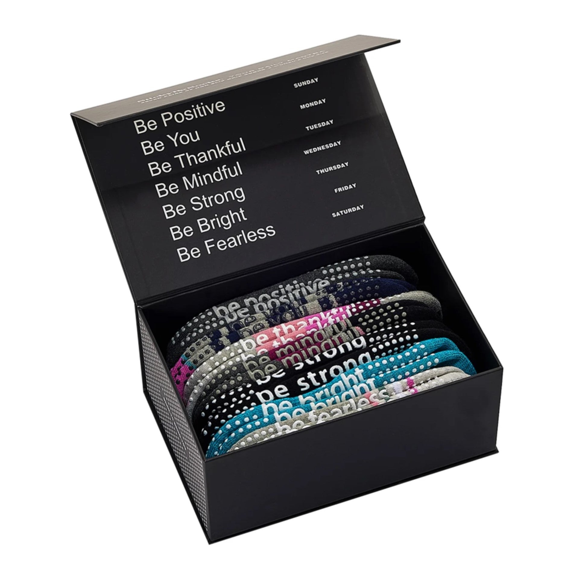 2025 Colorful Mantra Box (set of 6) -  Grip Socks (Barre / Pilates / Yoga)