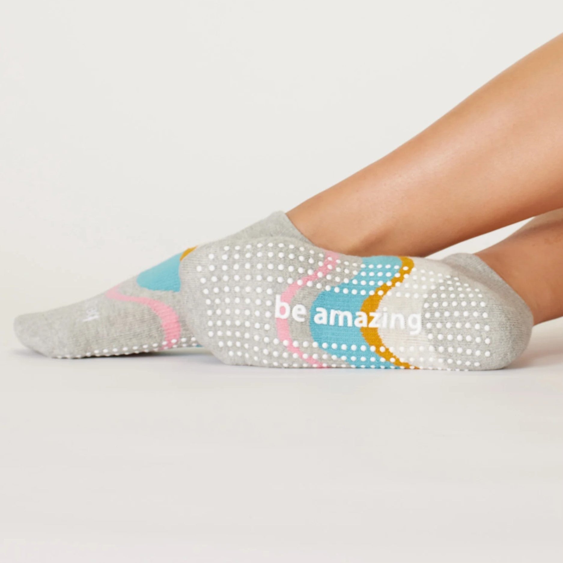 Be Amazing Grip Socks - Whimsy Ranier (Barre/Pilates)