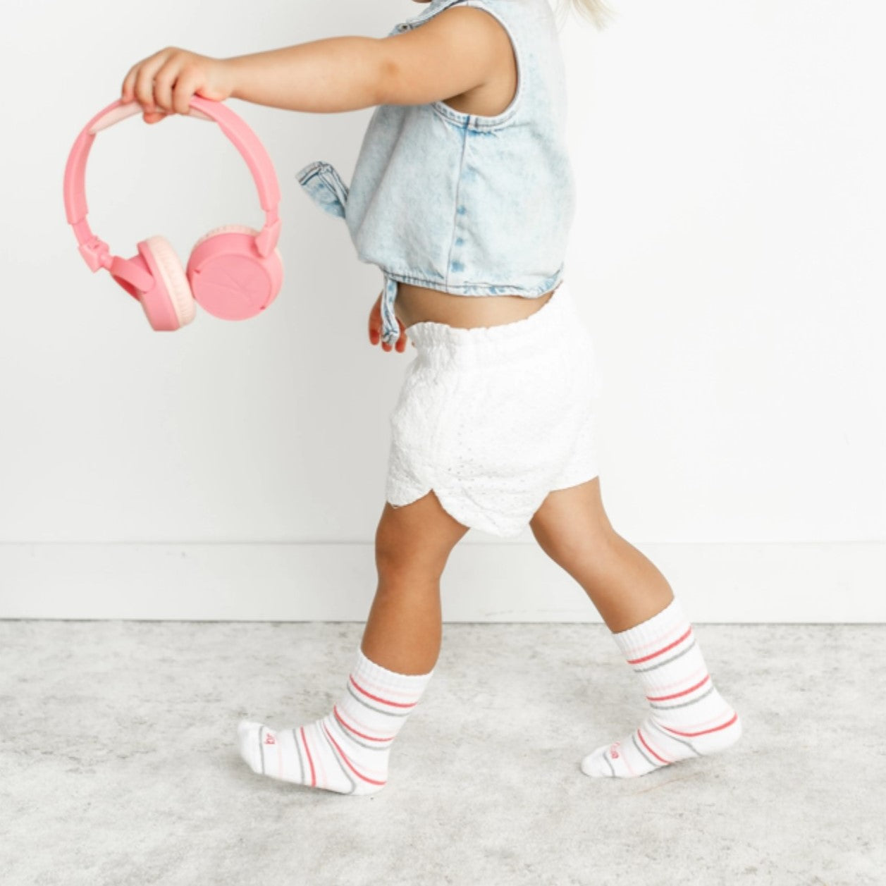 Girls 2 Pack  - Gia Grip Crew Socks (Barre / Pilates)