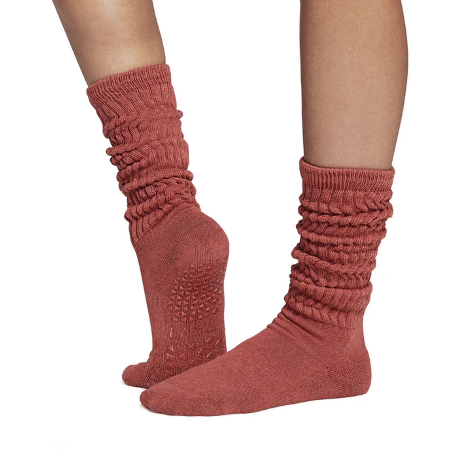 Stacy Scrunch Crew Grip Socks - (Pilates / Barre)