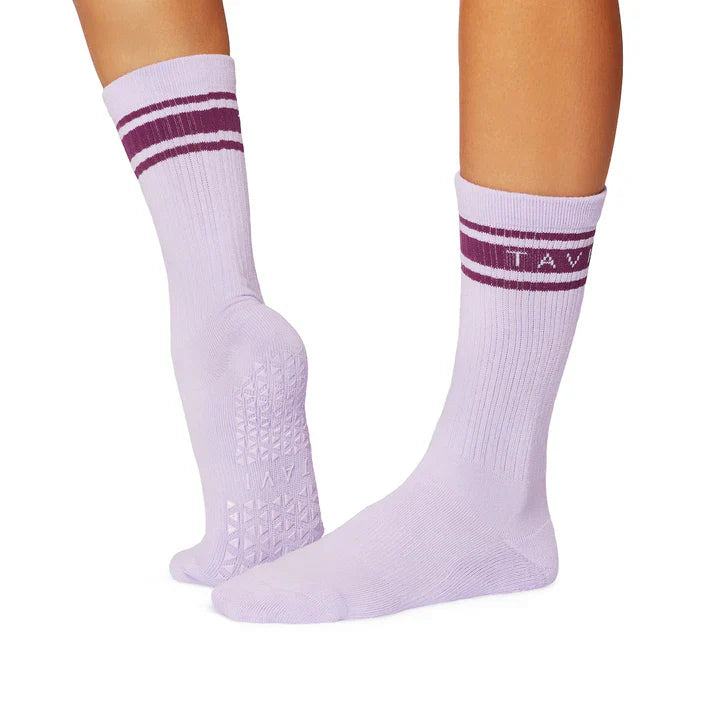 Kai Crew Grip Socks - Lilac (Pilates / Barre)