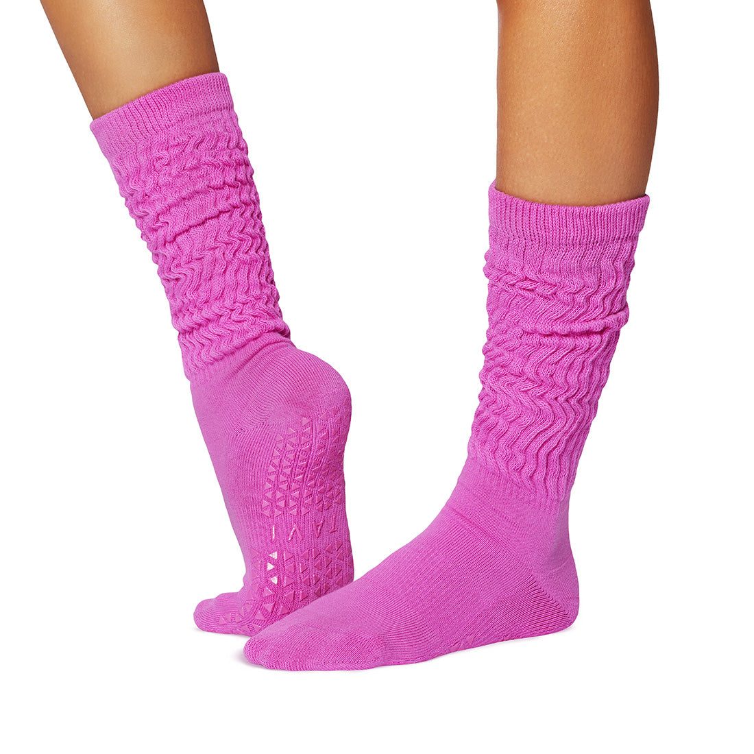 Stacy Scrunch Crew Grip Socks - (Pilates / Barre)