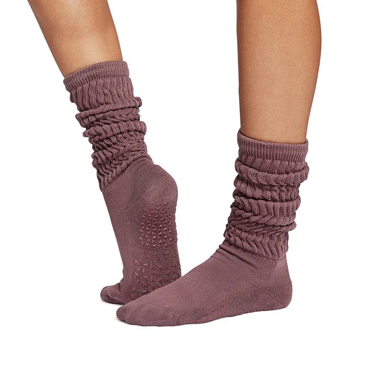 Stacy Scrunch Crew Grip Socks - (Pilates / Barre)