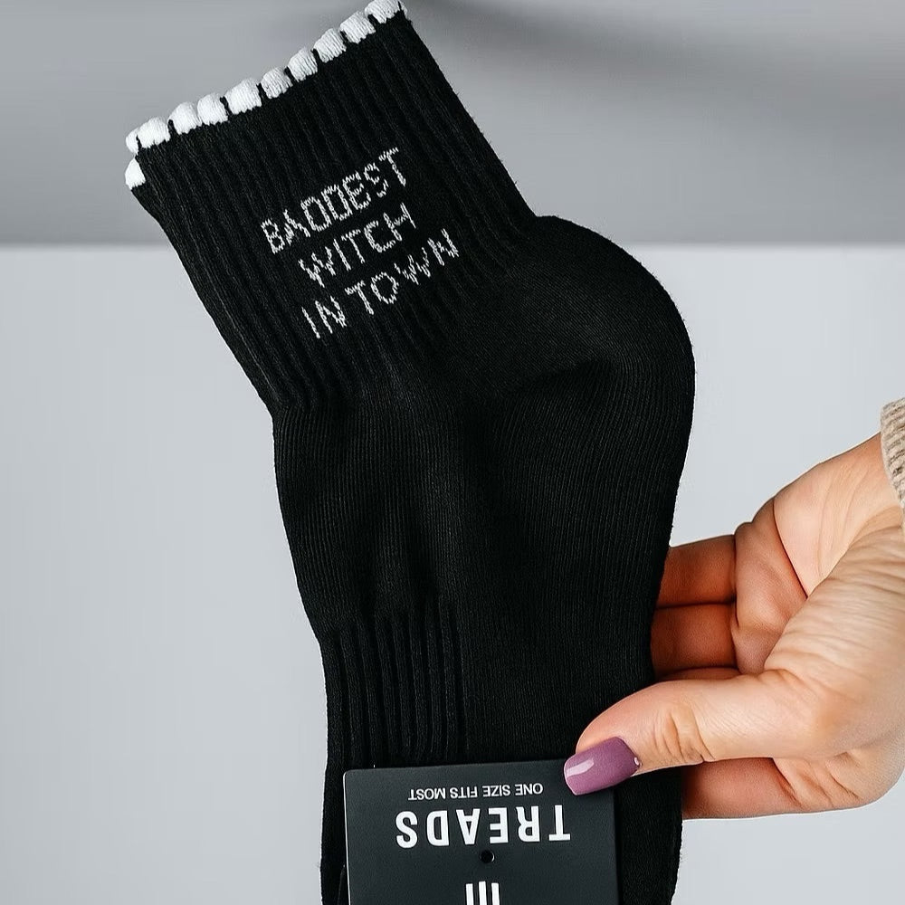 Baddest Witch - Ankle Grip Sock (Barre / Pilates)